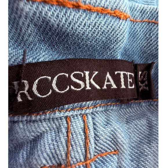 RCCSKATE Mens Denim Jeans Size XS Baggy Wide Leg Y2K Skate Pants Streetwear - Picture 7 of 12